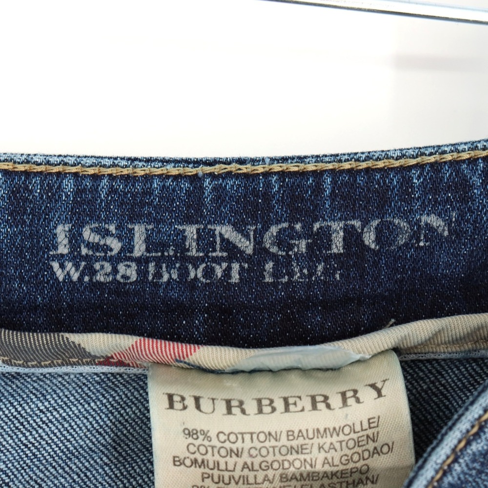 Burberry Brit Islington Boot Leg Jeans Womens Size 28 Dark Wash Blue Denim - Picture 6 of 11